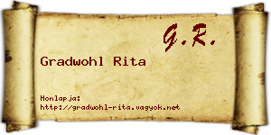 Gradwohl Rita névjegykártya